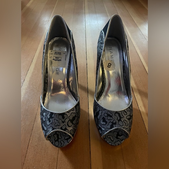 Rampage Black and Silver Women's Heels - Picture 1 of 4